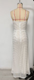 Sparkling Spaghetti Strap Sequin Maxi Dress