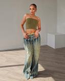 Multi-Layer Washed Stretch Jeans