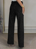 Crystal Wash Denim High-Waist Straight Leg Jeans