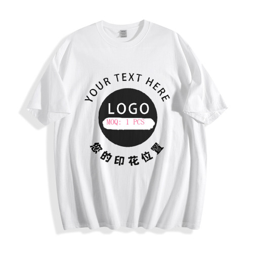 180 Grams 1 PCS Customized Cotton Washed T-shirt