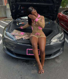 Leopard Print Stretch Long Sleeve & Shorts Set