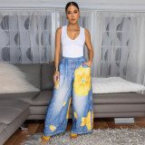 Floral Print Wide-Leg Palazzo Pants