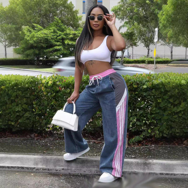 Striped Color-Block Joggers