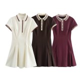IHOOV Contrast Thread Mini Dress 