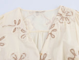 Floral Embroidered Mini Dress