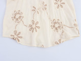 Floral Embroidered Mini Dress