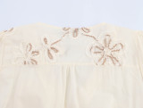 Floral Embroidered Mini Dress