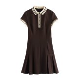 IHOOV Contrast Thread Mini Dress 
