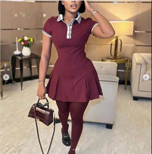 Contrast Thread Mini Dress