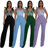 Embroidered Ribbon Artisan Jumpsuit