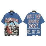Vintage Skull Graphic Washed Cotton T-Shirt