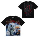 Artistic Doodle Print Cotton T-Shirt