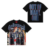 Artistic Doodle Print Cotton T-Shirt