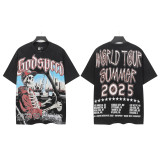 Vintage Skull Graphic Washed Cotton T-Shirt