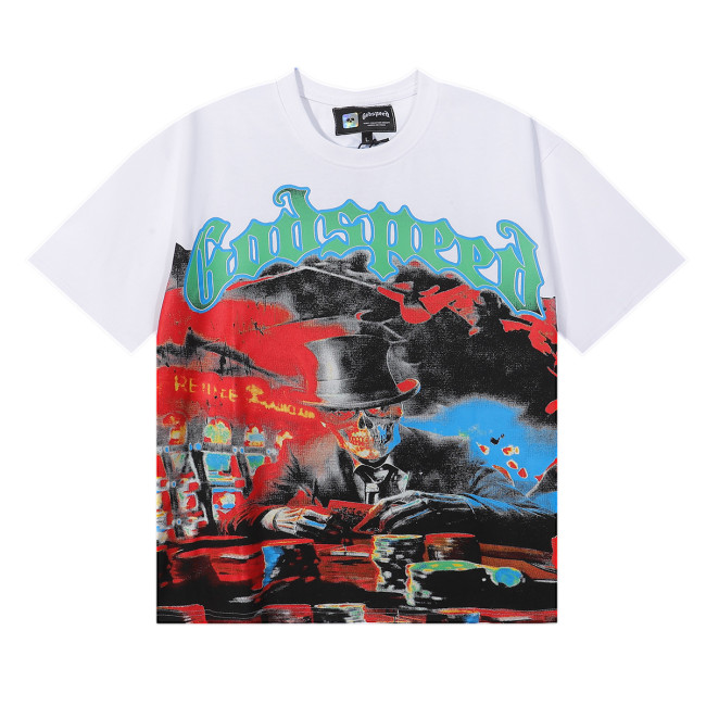 Artistic Doodle Print Cotton T-Shirt