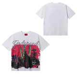 Artistic Doodle Print Cotton T-Shirt