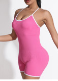 Cross-Back Compression Yoga Bodysuit