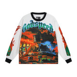 Urban Skull Graphic Pure Cotton Oversized Long Sleeve T-Shirt