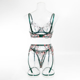 Luxury Embroidered Transparent Lingerie Set