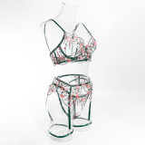 Luxury Embroidered Transparent Lingerie Set