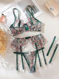 Luxury Embroidered Transparent Lingerie Set