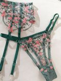 Luxury Embroidered Transparent Lingerie Set