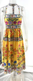 Spaghetti Strap Pocket Printed Summer Dress