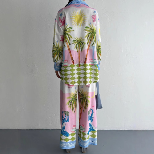 Linen Print Coordinated Set