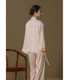 Luxurious Silk-Feel Ice Silk 3-Piece Pajama Set with Camisole