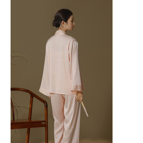 Luxurious Silk-Feel Ice Silk 3-Piece Pajama Set with Camisole