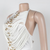 Women High Neck Sleeveless Jumpsuit