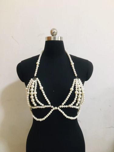 Layered Pearl Body Chain