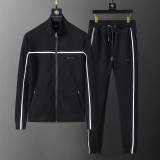 Flocked Print Athleisure Tracksuit
