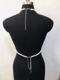 Ethereal Pearl Tassel Body Chain