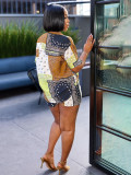 Printed Resort Shirt & Chic Shorts Vacation Set