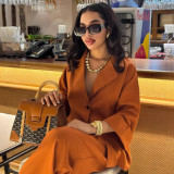 Single-Breasted Shirt & High-Waist Straight Leg Coordinate Set