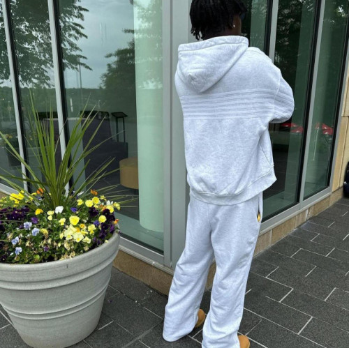 Heather Gray Zip-Up Hoodie & Jogger Set