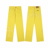 Vintage Cross Embroidered Relaxed Denim Jeans for Couples