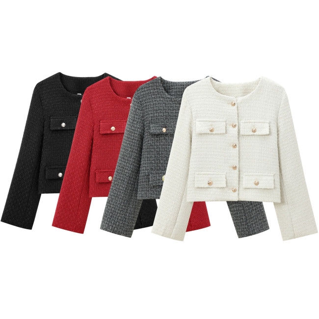Elegant Chic Puff Sleeve Jacket