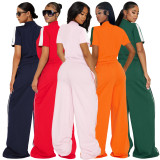 Athletic Zip Bindable Two-Piece Wide-Leg Cargo Tracksuit