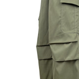Women's Comfortable Loose Lace-Up Multi-Pocket Straight Cargo Casual Pants