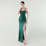 Sequined Backless Mermaid Gala Dres