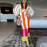 Artisan Positioned Print Linen Dress