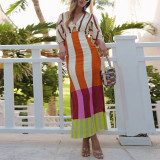 Artisan Positioned Print Linen Dress