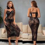 Exclusive Sensual Lace & Sheer Mesh Nightdress