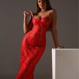 Exclusive Sensual Lace & Sheer Mesh Nightdress