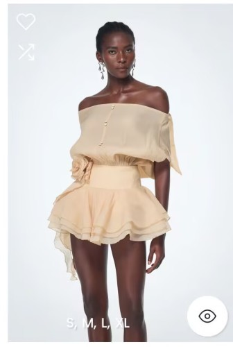 One-Shoulder 3D Floral Bubble Dress with Matching Shorts Set