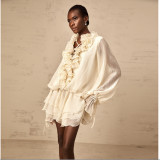 Chic Blossom Lantern Sleeve Co-ord Set