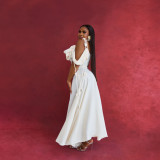Off-Shoulder Midi Bodycon Slip Dress