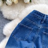 Luminous Gradient Crystal-Embellished Wide-Leg Denim
